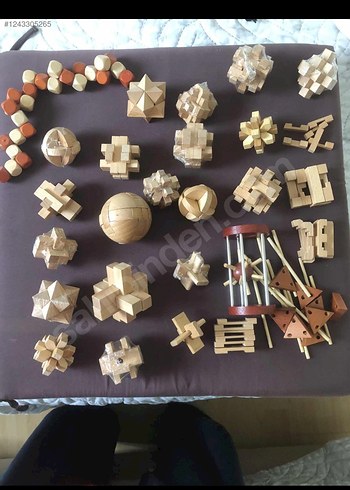 Kahverengi Metal Zeka Bulmacaları Seti - Görsel 7