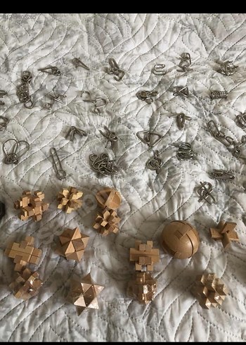 Kahverengi Metal Zeka Bulmacaları Seti - Görsel 8