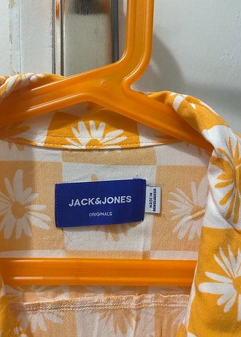 Erkek Sarı Batik Desenli Kısa Kollu Gömlek - Görsel 2