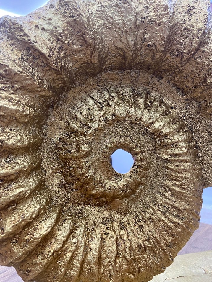 Parlak Altın Deniz Kabuğu Figürü salyangoz gold - Görsel 3