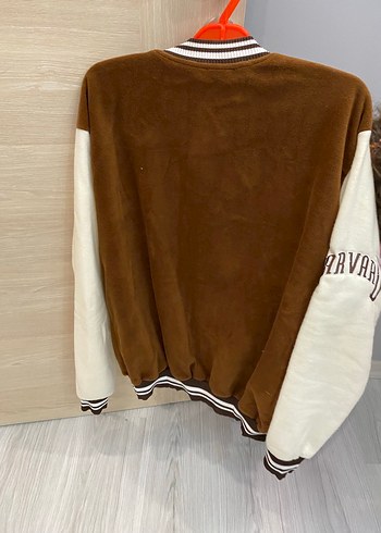 Düğmeli Kahverengi Kadın Streetwear Ceket - Görsel 5