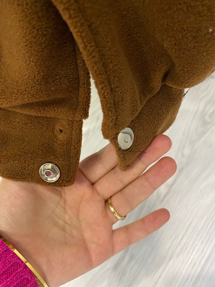 Düğmeli Kahverengi Kadın Streetwear Ceket - Görsel 3