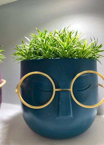 Mor Yüz Tasarımlı Vazo - Görsel 2