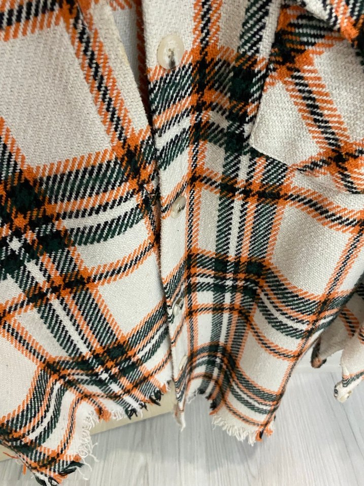 Düğmeli Uzun Kollu Ekose Kadın Gömlek - Görsel 5