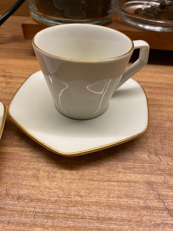 Beyaz Gold Kenarlı İkili Fincan Takımı - Görsel 4