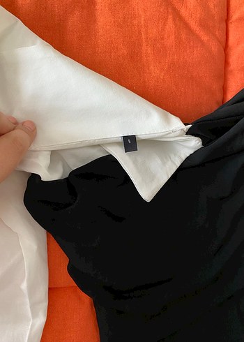 Drapeli Straplez Uzun Kollu Siyah Bluz - Görsel 5