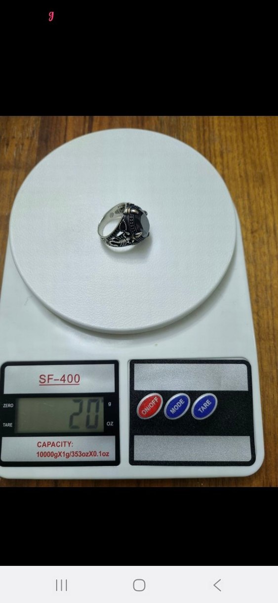 925 ayar has gümüş akrep işlemeli - Görsel 4