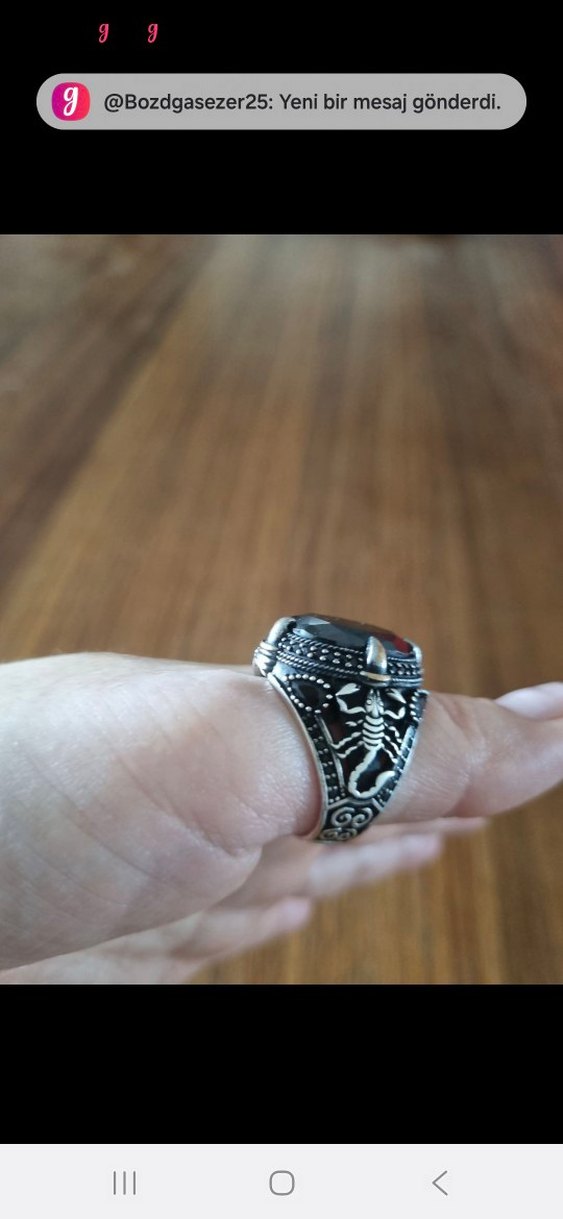 925 ayar has gümüş akrep işlemeli - Görsel 5