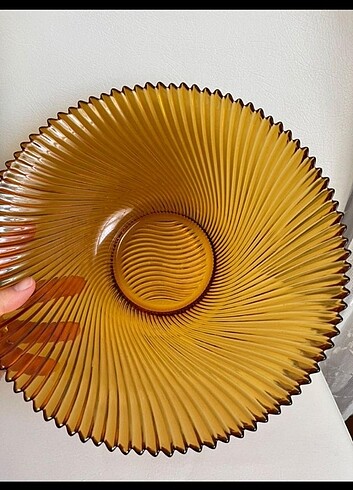 France meyve ve sunum tabağı amber rengi - Görsel 5