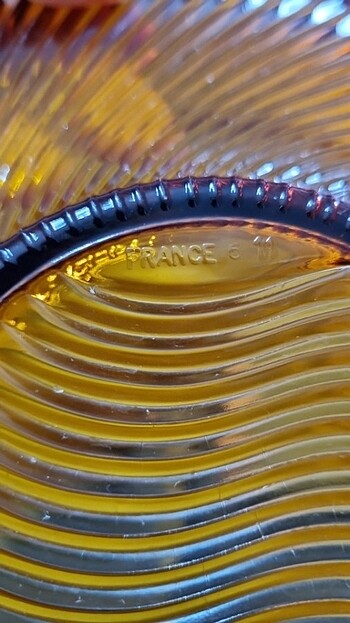 France meyve ve sunum tabağı amber rengi - Görsel 6