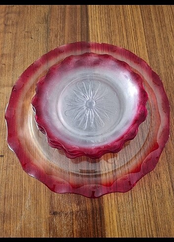 Vintage kenarı fırfırlı pasta seti 7li - Görsel 2