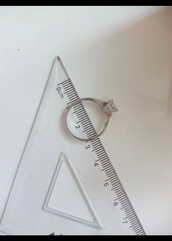 5 taş tek taş gümüş yüzük set - Görsel 3