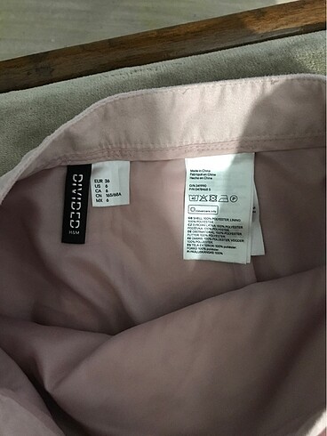 Bershka HM SÜET TOZ PEMBE ÇITÇITLI MİNİ ETEK