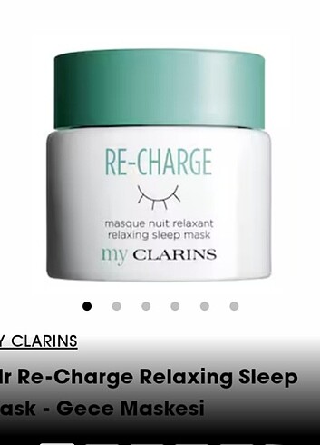  Beden Renk Clarins Re-Charge Relaxing Sleep Mask 50 Ml Gece Maskesi 