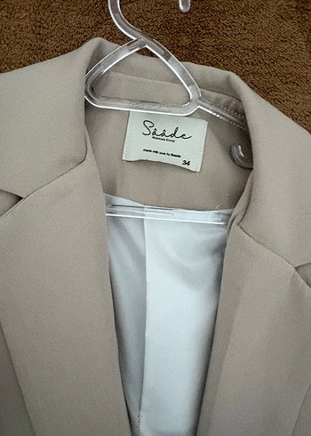 Bej Mini Kadın Blazer Ceket - Görsel 2