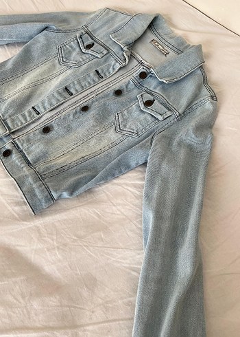 s Beden Vintage Kadın Kot Ceket