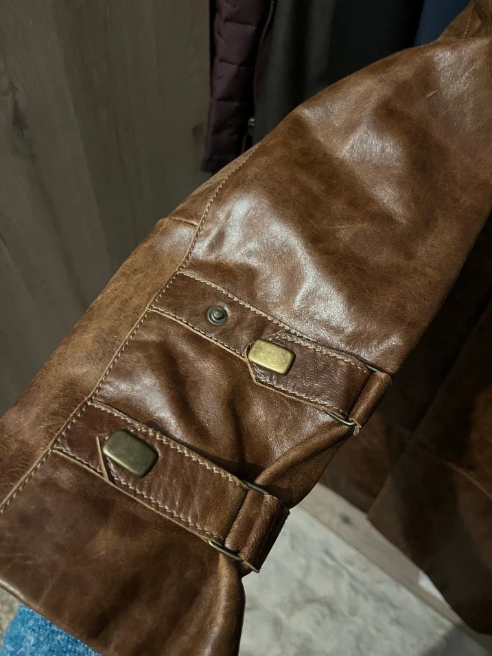 DESA Kahverengi Deri Uzun Kadın Trençkot %100 Deri - Görsel 5