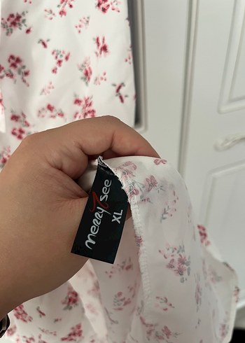 Çiçek Desenli Hamile ve Emzirme Gecelik - Görsel 5