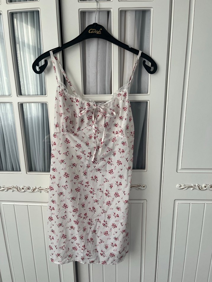 Çiçek Desenli Hamile ve Emzirme Gecelik - Görsel 4