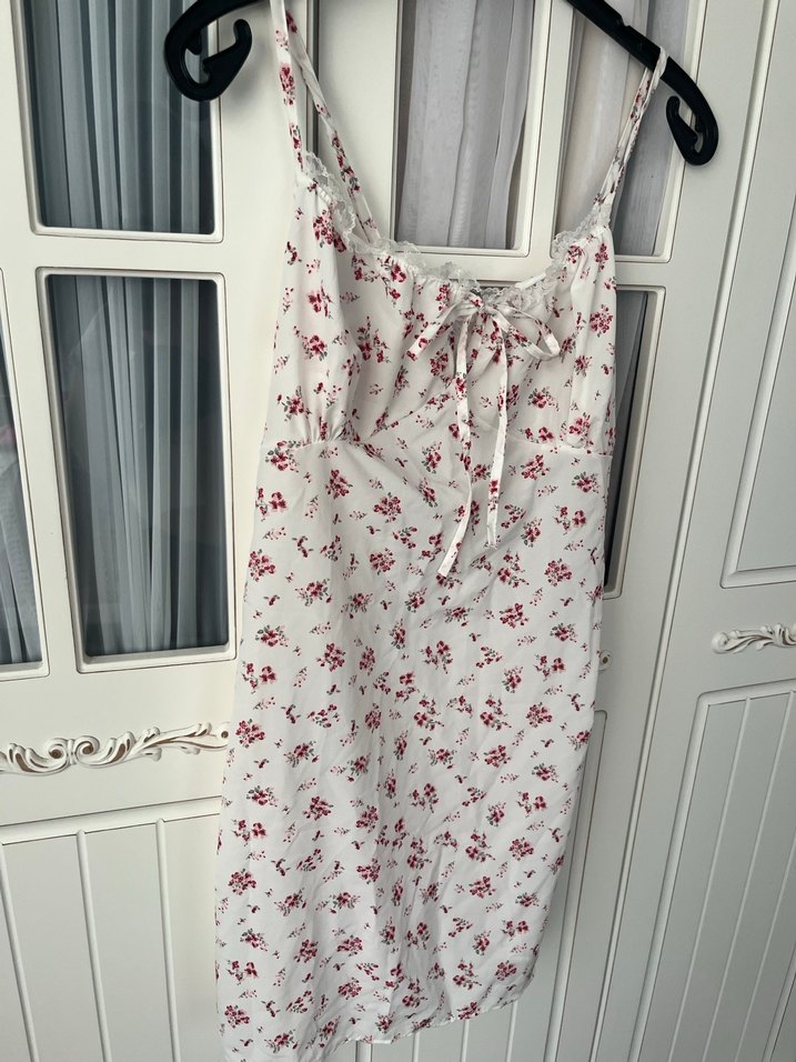 Çiçek Desenli Hamile ve Emzirme Gecelik - Görsel 3