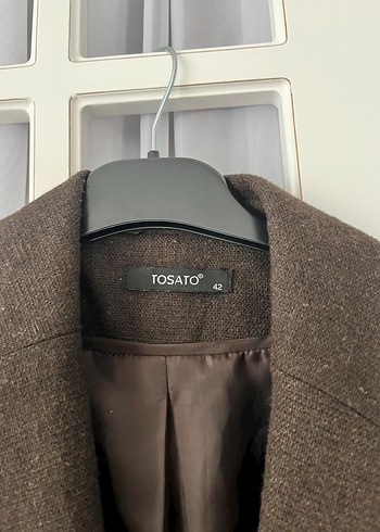 Düğmeli Kahverengi Kadın Blazer Ceket - Görsel 2