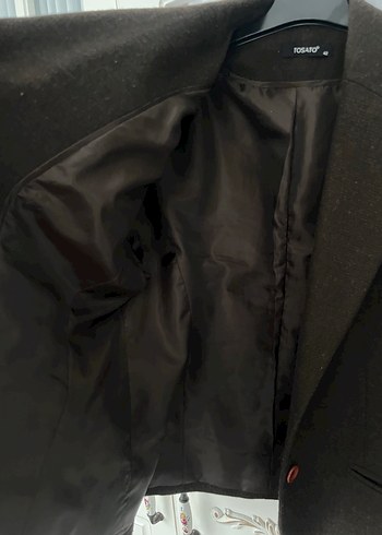 Düğmeli Kahverengi Kadın Blazer Ceket - Görsel 4