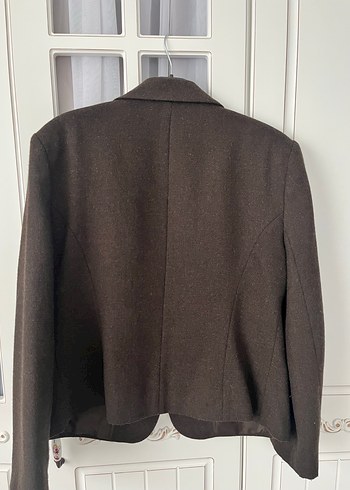 Düğmeli Kahverengi Kadın Blazer Ceket - Görsel 3