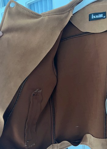 Kahverengi Süet Kadın Deri Ceket - Görsel 2