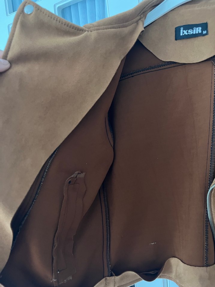 Kahverengi Süet Kadın Deri Ceket - Görsel 2