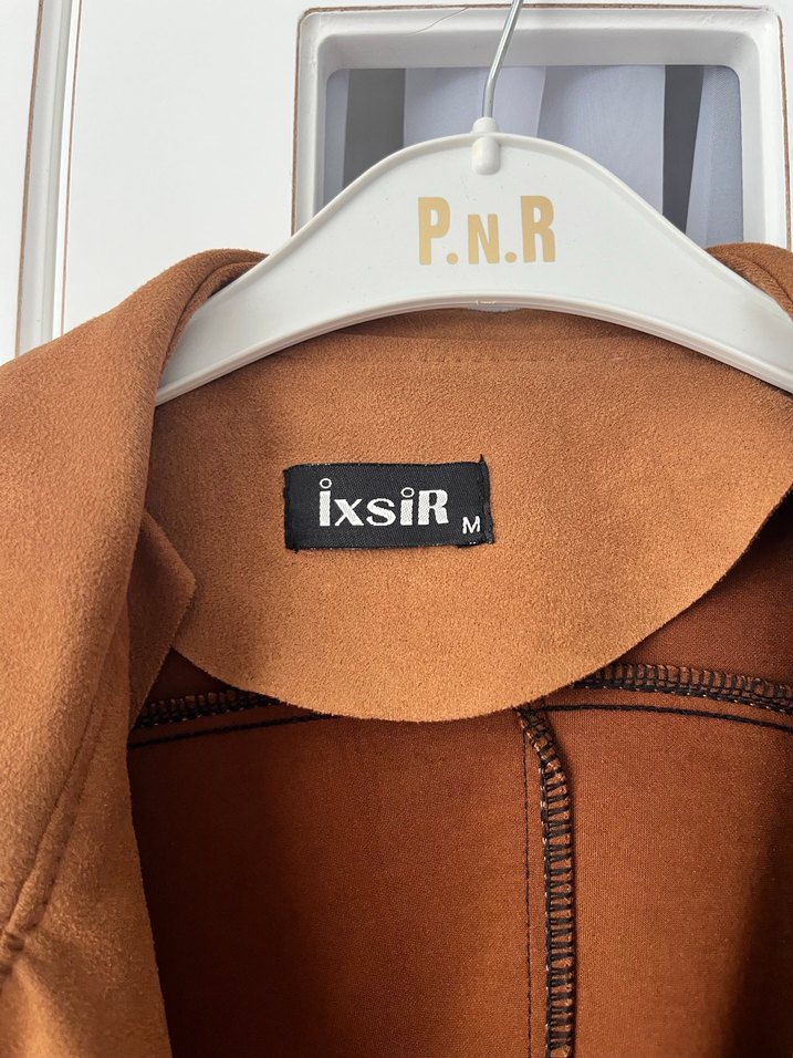 Kahverengi Süet Kadın Deri Ceket - Görsel 3