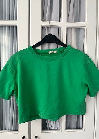 Kadın Yeşil Baskılı Fermuarlı Sweatshirt - Görsel 4