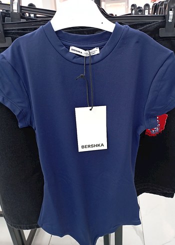 Bershka Lacivert spor Tişört