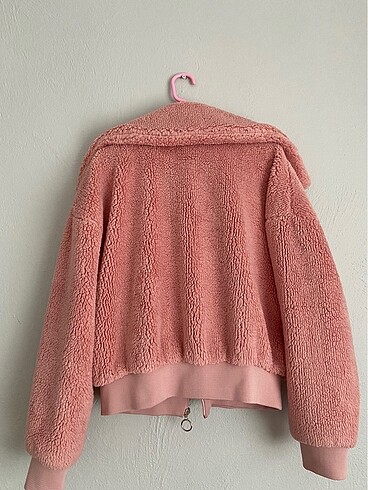 m Beden People By Fabrika Pembe Peluş Ceket