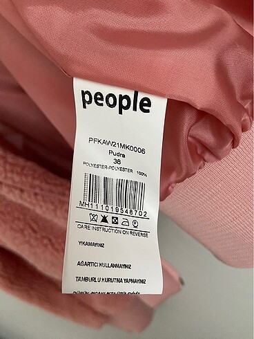 m Beden pembe Renk People By Fabrika Pembe Peluş Ceket