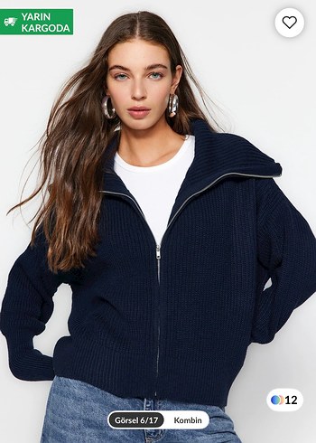 Trendyol & Milla Trendyolmilla Lacivert Triko Hirka
