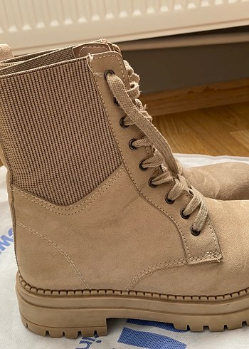 Bej Süet Kadın Dolgu Topuklu Bot - Görsel 2