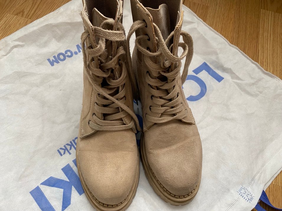 Bej Süet Kadın Dolgu Topuklu Bot - Görsel 3