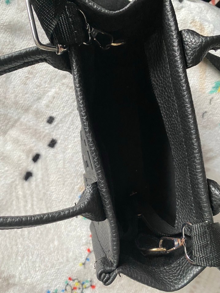 Siyah Deri Kadın Çanta - Görsel 2