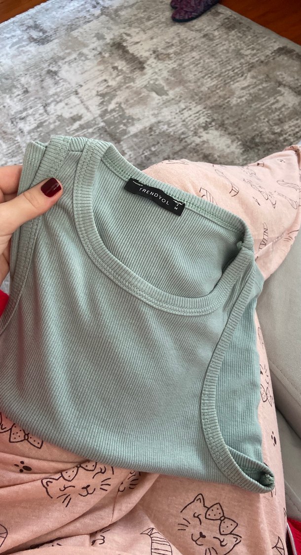 Turkuaz  Basic Kadın crop - Görsel 3