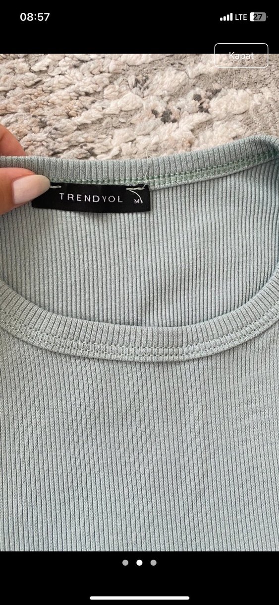 Turkuaz  Basic Kadın crop - Görsel 4