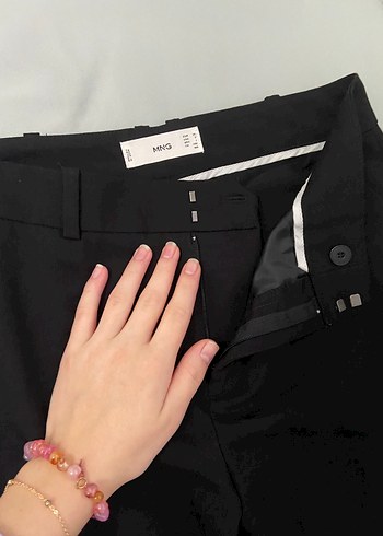 Mango Kadın Siyah Kumaş Pantolon - Görsel 5