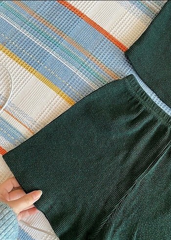 Koyu Yeşil Kadın şort takım - Görsel 2