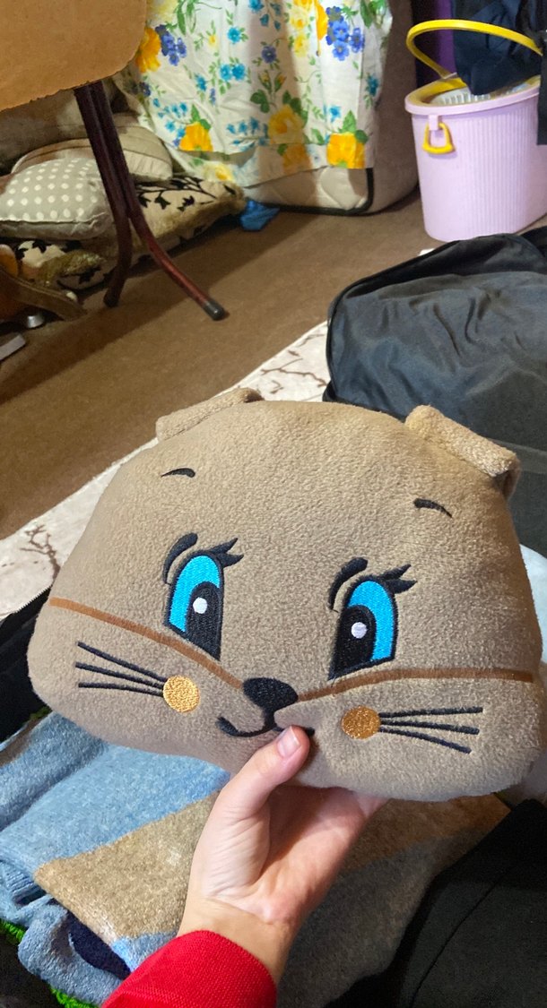 Gri Kedi Yüzü Tasarımlı Peluş Aksesuar - Görsel 5