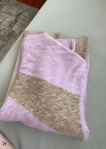 Mor Tonlu Kadın Örgü Kazak - Görsel 4