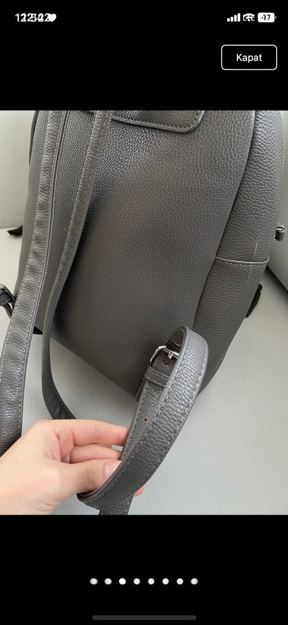 Stradivarius Gri Deri Kadın Sırt Çantası - Görsel 3