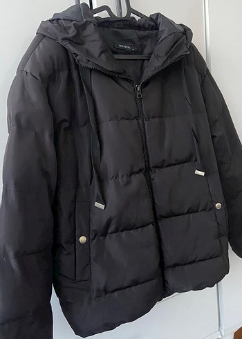 Kadın Siyah Midi Kışlık Fermuarlı Mont - Görsel 6