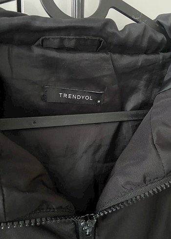 Kadın Siyah Midi Kışlık Fermuarlı Mont - Görsel 4