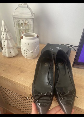 38 Beden Siyah Tokalı Stiletto Kadın Klasik Ayakkabı
