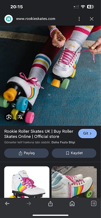 Rookie forever rainbow quad skates