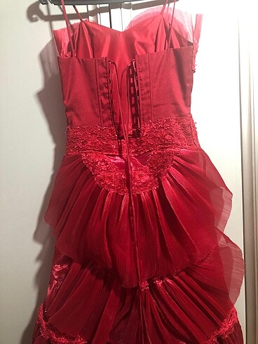 Kırmızı abiye ( özel tasarım ) - Görsel 2